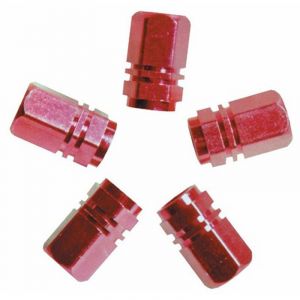 Bouchons valves de roue auto tuning coloris rouge