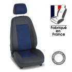Housse siège chauffeur utilitaire sur mesure pour RENAULT KANGOO 3 Van - Utilitaire 3 places (De 07/2021 à ...) Amélio gris et bleu