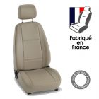 Housse siège chauffeur utilitaire sur mesure pour PEUGEOT PARTNER III standard - 3 places (De 11/2018 à ...) Simili cuir beige