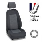 Housse siège chauffeur utilitaire sur mesure pour PEUGEOT PARTNER II Utilitaire - 3 places (De 05/2008 à 10/2018) Style gris
