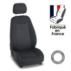 Housse siège chauffeur utilitaire sur mesure pour PEUGEOT PARTNER III standard - 3 places (De 11/2018 à ...) Style noir