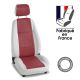 Housse siège chauffeur utilitaire sur mesure pour PEUGEOT PARTNER III standard - 3 places (De 11/2018 à ...) Tuning blanc et rouge