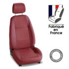 Housses auto sur mesure pour sièges PEUGEOT TRAVELLER Standard (De 09/2016 à ...) 9 places Simili cuir rouge