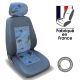 Housses de siège auto sur mesure OPEL CROSSLAND X (De 04/2017 à ...) Baccara gris et bleu