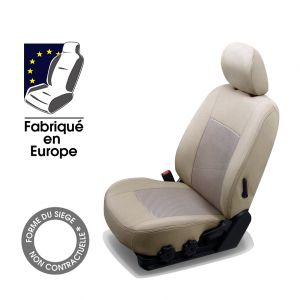 Housses de siège auto sur mesure pour VOLKSWAGEN TOURAN 2 - 7 places (De 09/2010 à 08/2015) Damier beige