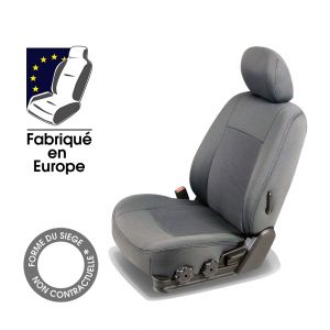 Housses de siège auto sur mesure pour FORD GALAXY 2 - 5 places (De 07/2006 à 12/2015) Damier gris
