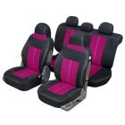 Housses de sièges auto taille spéciale citadine rose fuschia et noir Monza