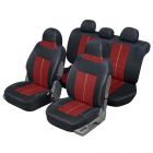 Housses de sièges auto taille spéciale citadine rouge et noir Monza