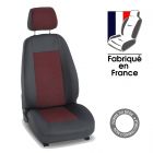 Housses siège auto sur mesure FIAT ULYSSE (1) - 8 Places (De 02/1995 à 07/2002) gris et rouge Amélio - 8 sièges