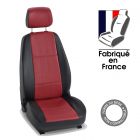 Housses siège auto sur mesure FIAT ULYSSE (2) - 8 Places (De 08/2002 à ...) noir et rouge Tuning - 8 sièges