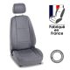 Housses siège auto sur mesure pour TOYOTA AVENSIS VERSO - 7 places (De 07/2001 à 12/2008) gris Simili cuir - 7 sièges