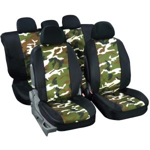 Housses siège auto toile imperméable camouflage chasse et pêche