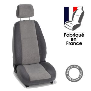 Housses sur mesure pour utilitaire RENAULT KANGOO 2 Express - Utilitaire 3 places (De 02/2008 à 06/2021) 3 places Alcan anthracite et gris