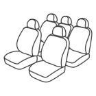 PEUGEOT 307 SW - 7 places (De 03/2002 à 12/2008) sur mesure 2 Housses pour sièges avant + Housses pour les 3 sièges arrières